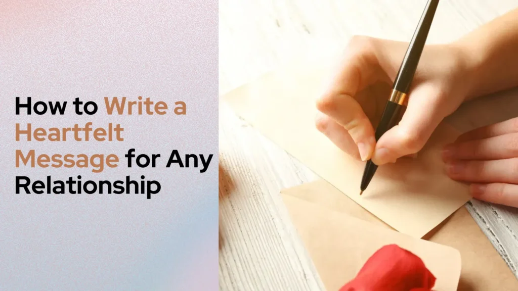 How to Write a Heartfelt Message for Any Relationship